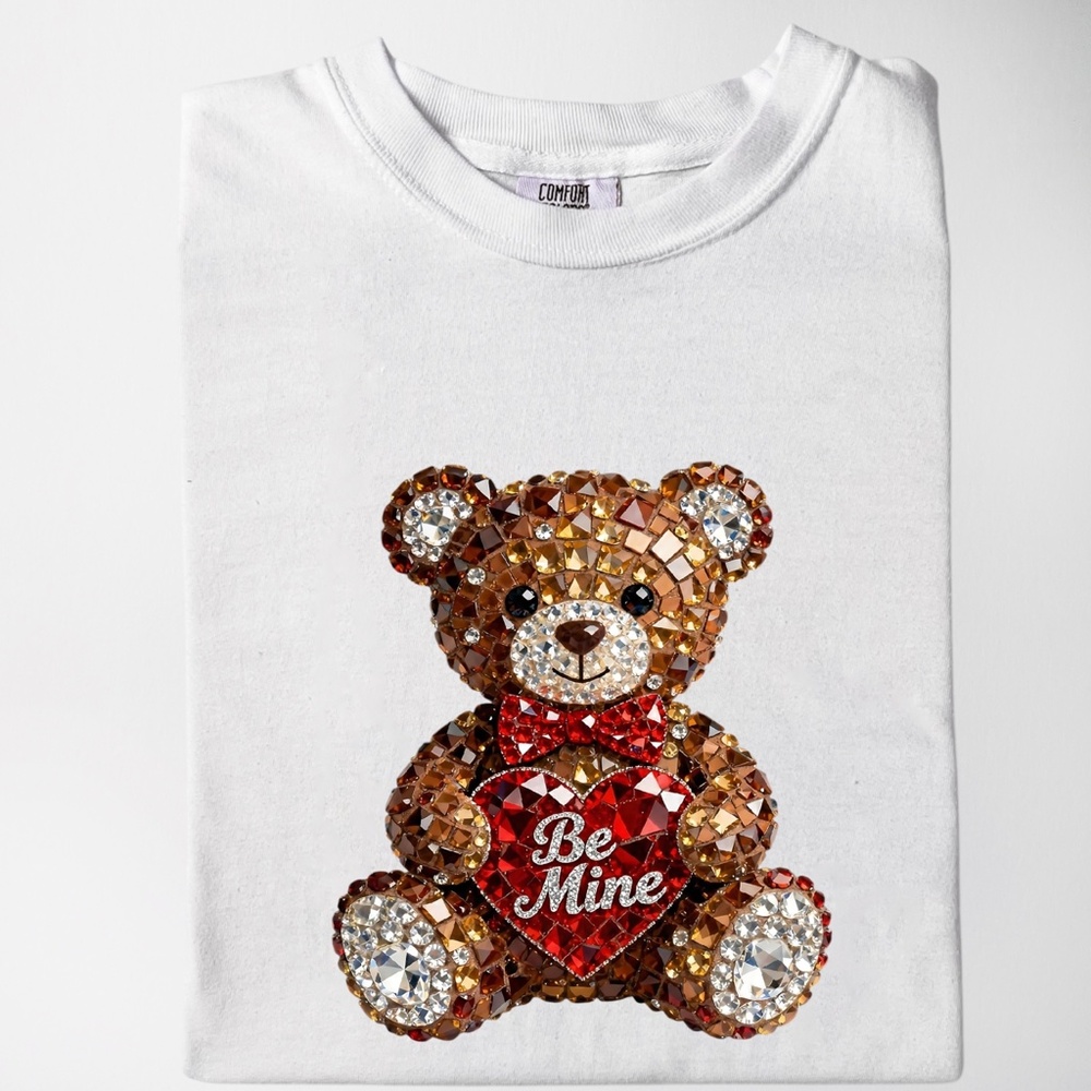 Bling Faux Rhinestone T-shirt. 3D look S M L XL Made to order New Beautiful - Picture 10 of 17